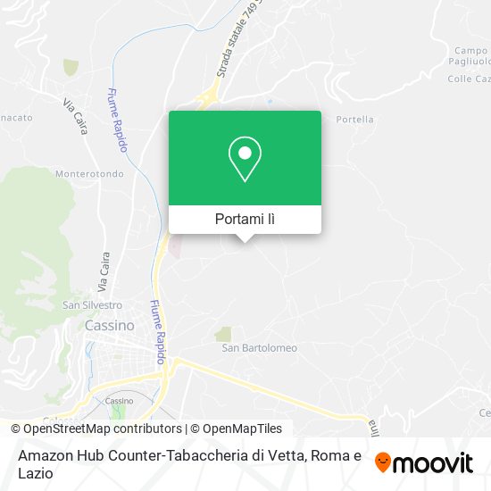 Mappa Amazon Hub Counter-Tabaccheria di Vetta