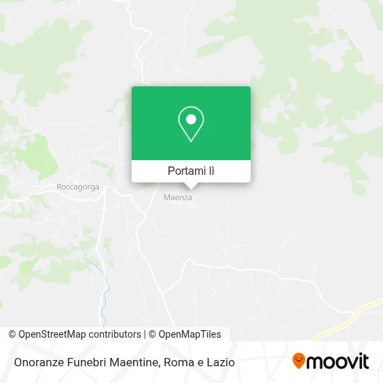 Mappa Onoranze Funebri Maentine