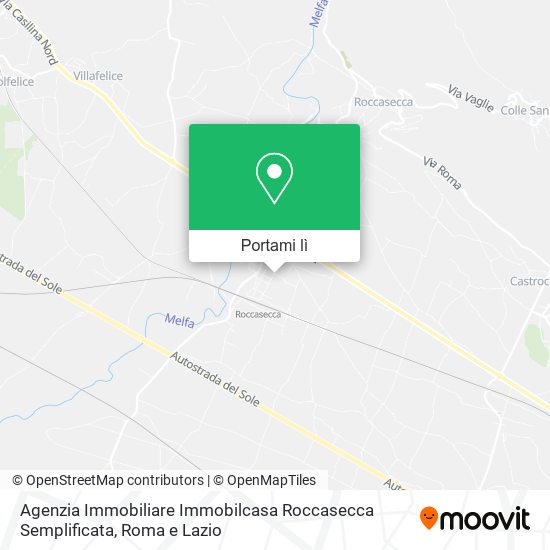 Mappa Agenzia Immobiliare Immobilcasa Roccasecca Semplificata