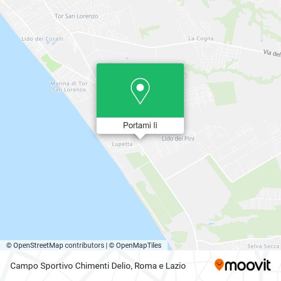 Mappa Campo Sportivo Chimenti Delio