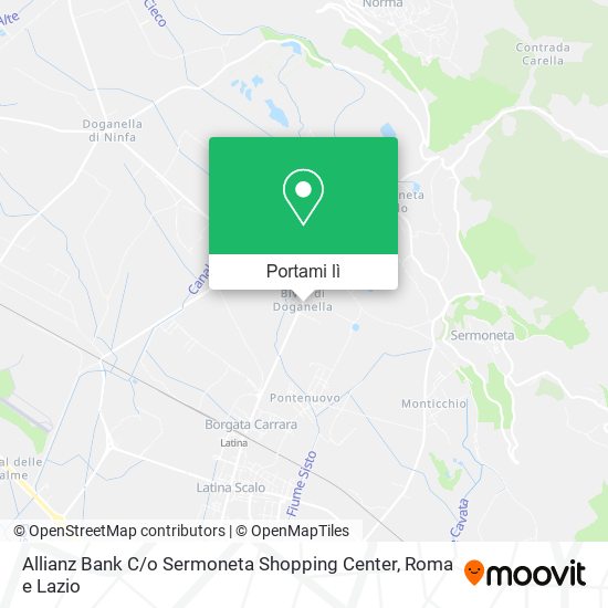 Mappa Allianz Bank C / o Sermoneta Shopping Center