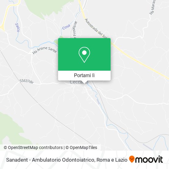 Mappa Sanadent - Ambulatorio Odontoiatrico