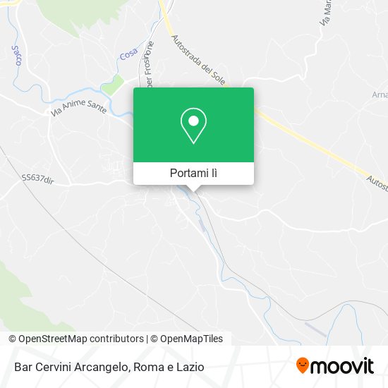 Mappa Bar Cervini Arcangelo
