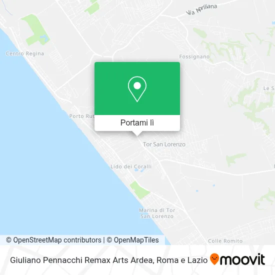 Mappa Giuliano Pennacchi Remax Arts Ardea