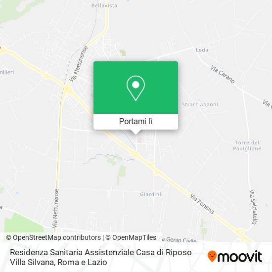 Mappa Residenza Sanitaria Assistenziale Casa di Riposo Villa Silvana