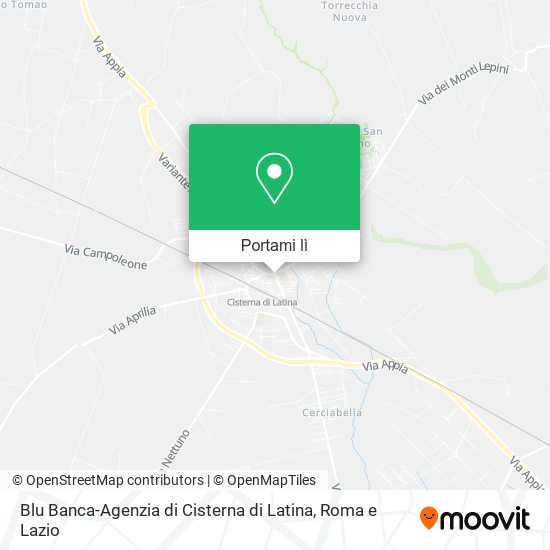 Mappa Blu Banca-Agenzia di Cisterna di Latina