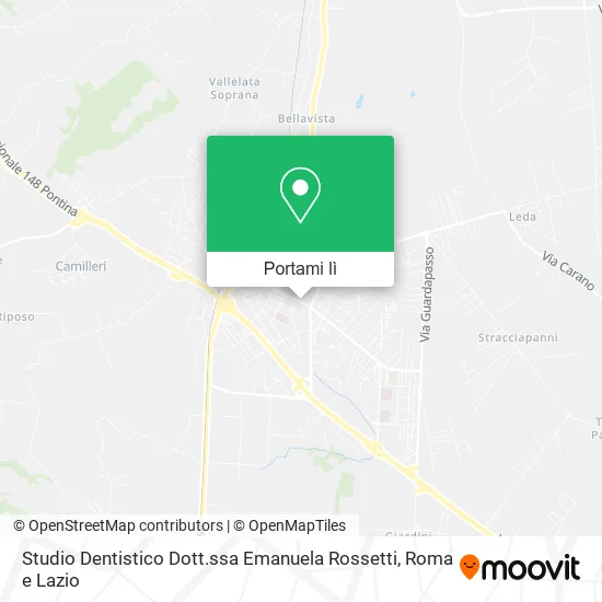 Mappa Studio Dentistico Dott.ssa Emanuela Rossetti