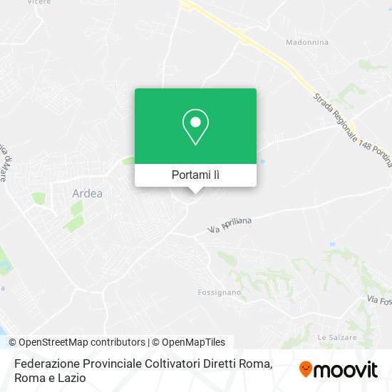 Mappa Federazione Provinciale Coltivatori Diretti Roma
