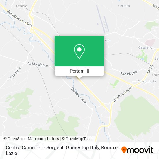 Mappa Centro Commle le Sorgenti Gamestop Italy