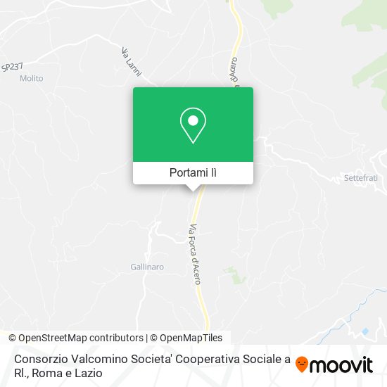 Mappa Consorzio Valcomino Societa' Cooperativa Sociale a Rl.