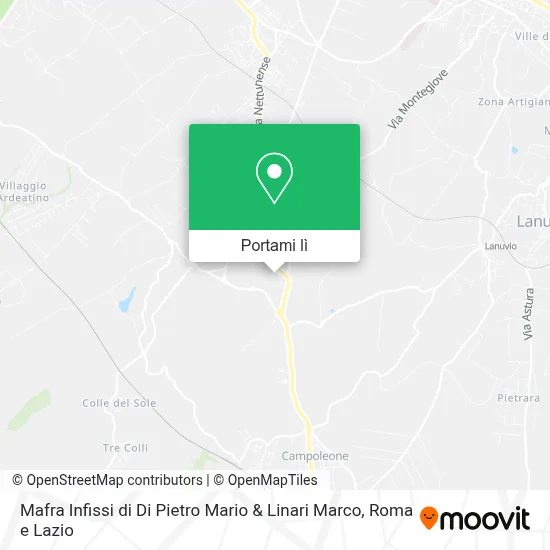 Mappa Mafra Infissi di Di Pietro Mario & Linari Marco