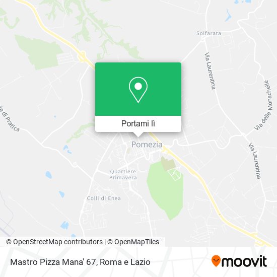 Mappa Mastro Pizza Mana' 67