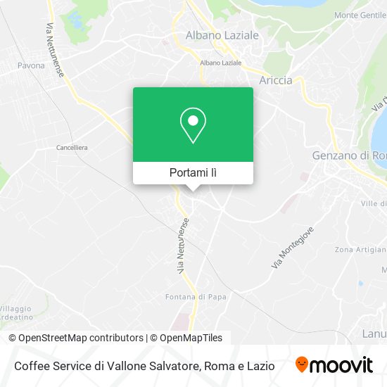 Mappa Coffee Service di Vallone Salvatore