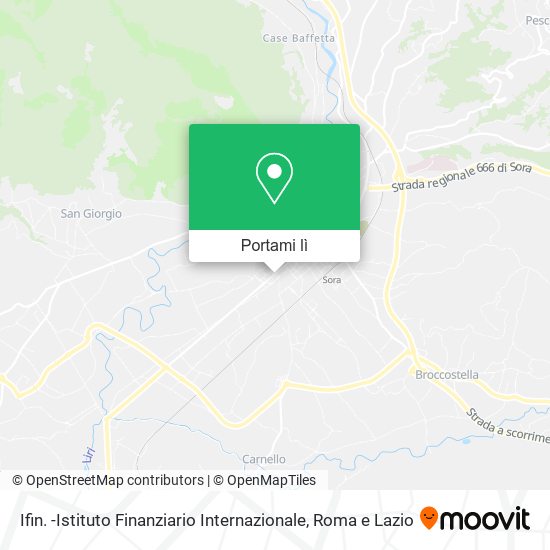 Mappa Ifin. -Istituto Finanziario Internazionale