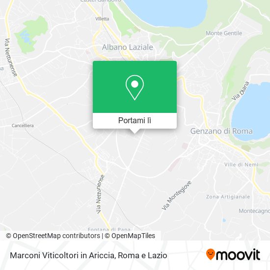 Mappa Marconi Viticoltori in Ariccia