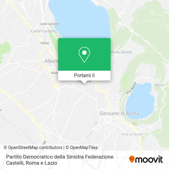 Mappa Partito Democratico della Sinistra Federazione Castelli