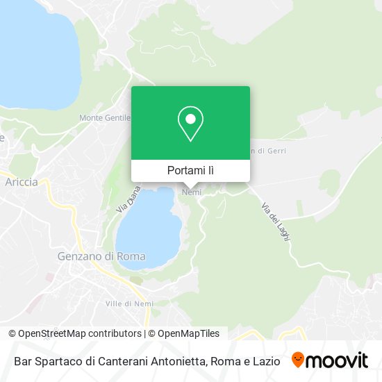 Mappa Bar Spartaco di Canterani Antonietta