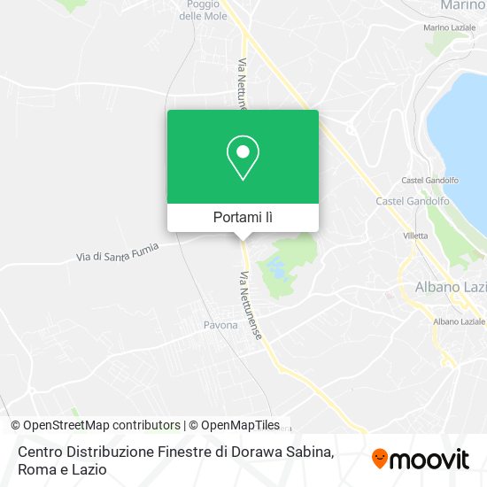 Mappa Centro Distribuzione Finestre di Dorawa Sabina