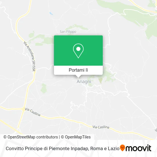 Mappa Convitto Principe di Piemonte Inpadap