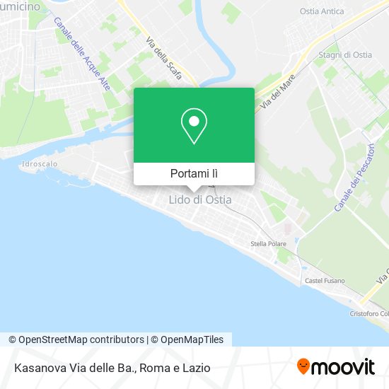 Mappa Kasanova Via delle Ba.