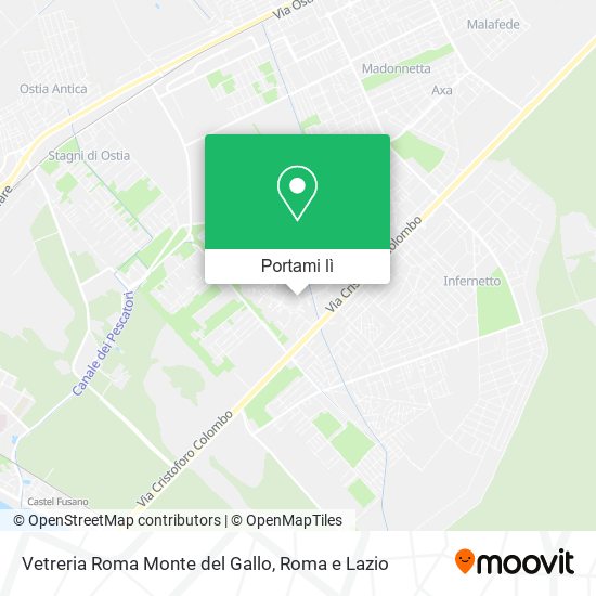 Mappa Vetreria Roma Monte del Gallo