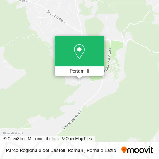 Mappa Parco Regionale dei Castelli Romani