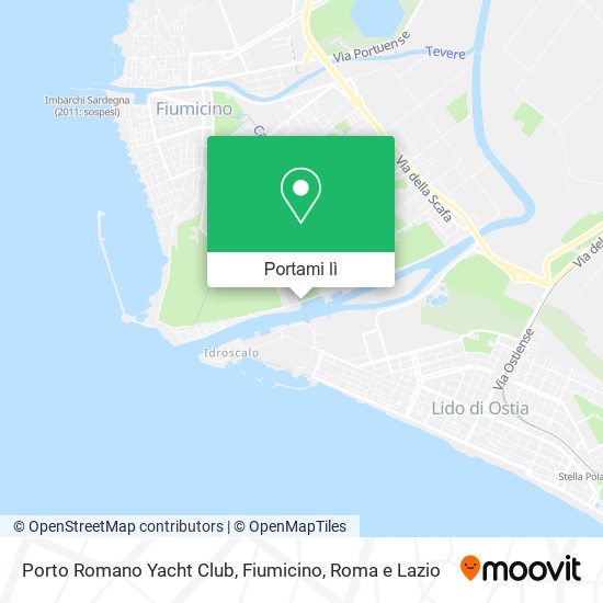 Mappa Porto Romano Yacht Club, Fiumicino