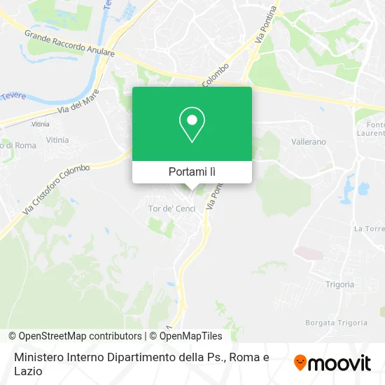 Mappa Ministero Interno Dipartimento della Ps.