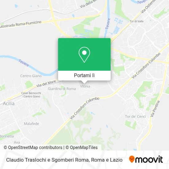 Mappa Claudio Traslochi e Sgomberi Roma