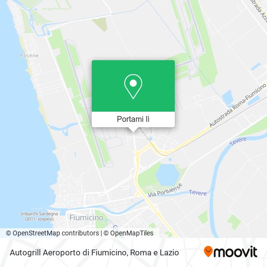 Mappa Autogrill Aeroporto di Fiumicino