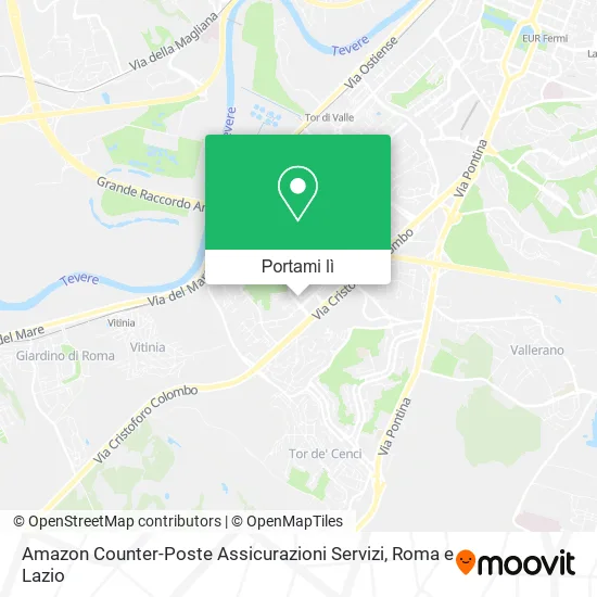 Mappa Amazon Counter-Poste Assicurazioni Servizi
