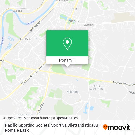 Mappa Papillo Sporting Societa' Sportiva Dilettantistica Arl