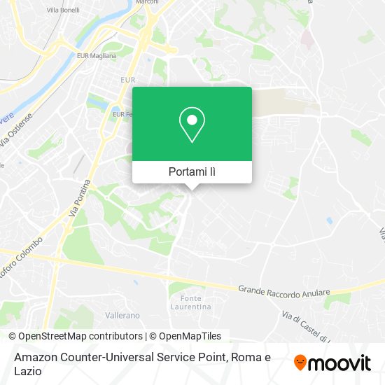 Mappa Amazon Counter-Universal Service Point