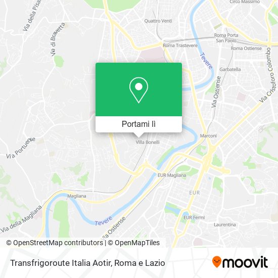 Mappa Transfrigoroute Italia Aotir