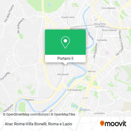 Mappa Atac Roma-Villa Bonelli