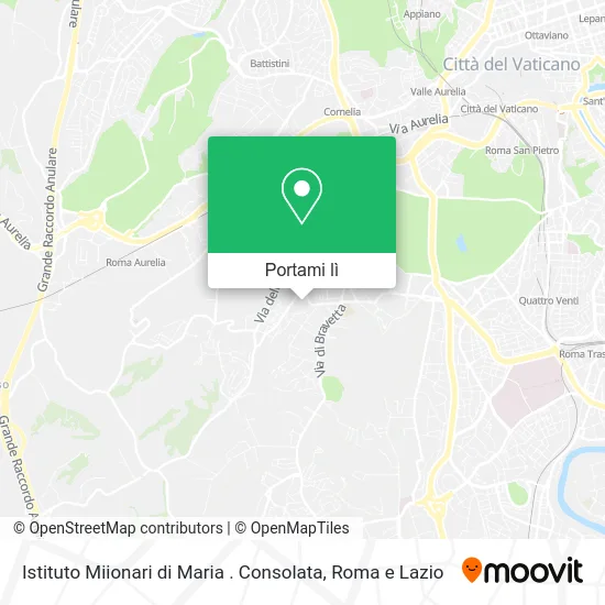 Mappa Istituto Miionari di Maria . Consolata