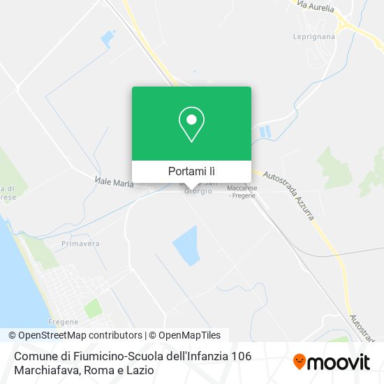 Mappa Comune di Fiumicino-Scuola dell'Infanzia 106 Marchiafava