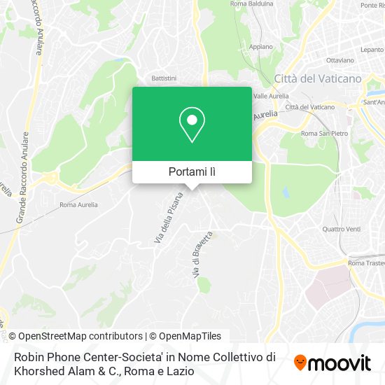 Mappa Robin Phone Center-Societa' in Nome Collettivo di Khorshed Alam & C.