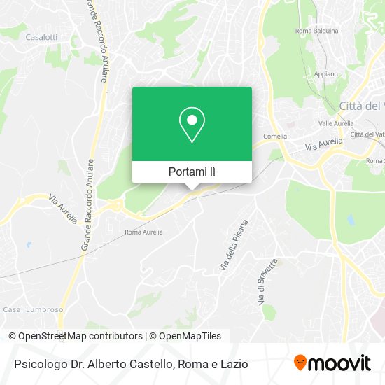 Mappa Psicologo Dr. Alberto Castello
