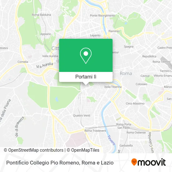 Mappa Pontificio Collegio Pio Romeno