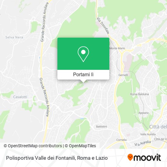 Mappa Polisportiva Valle dei Fontanili