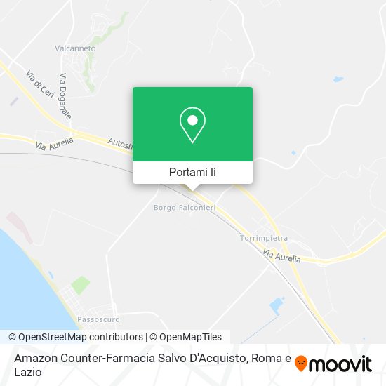 Mappa Amazon Counter-Farmacia Salvo D'Acquisto