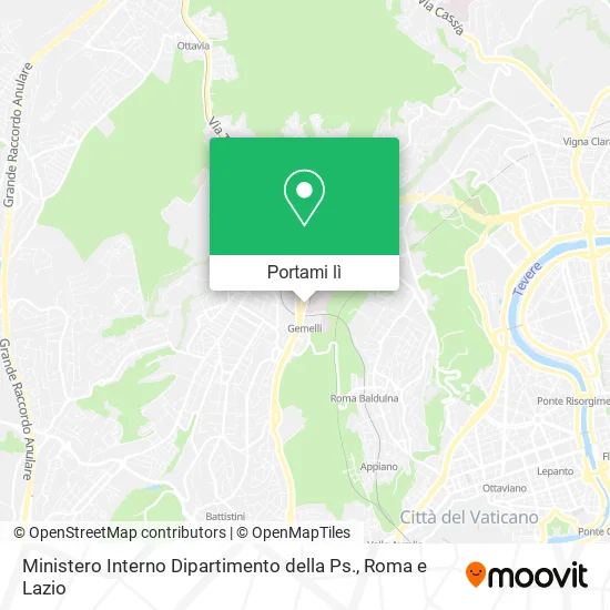 Mappa Ministero Interno Dipartimento della Ps.