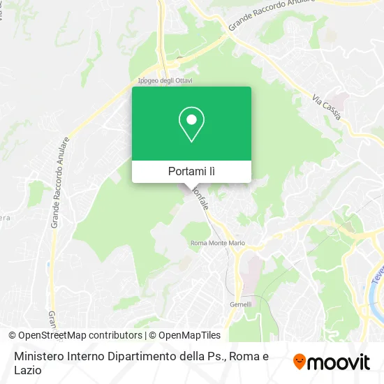 Mappa Ministero Interno Dipartimento della Ps.