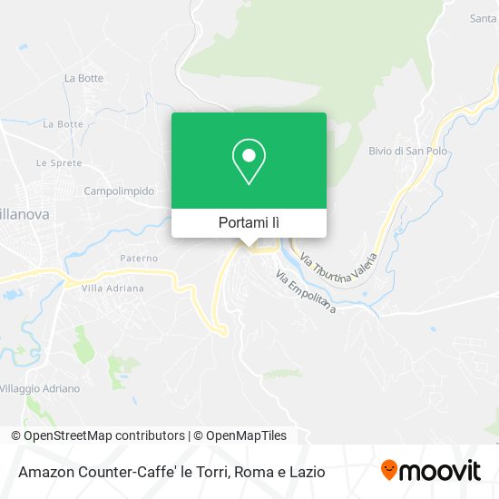 Mappa Amazon Counter-Caffe' le Torri