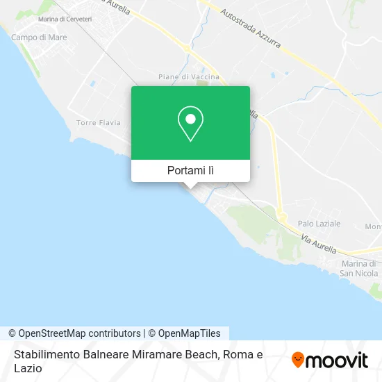Mappa Stabilimento Balneare Miramare Beach