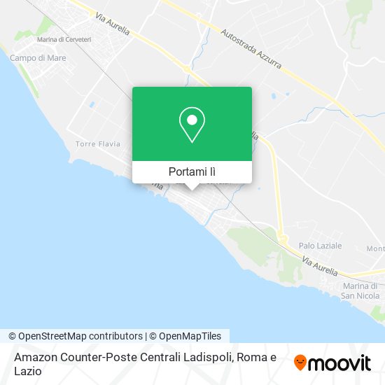 Mappa Amazon Counter-Poste Centrali Ladispoli