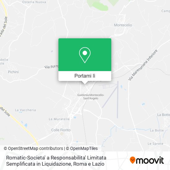 Mappa Romatic-Societa' a Responsabilita' Limitata Semplificata in Liquidazione