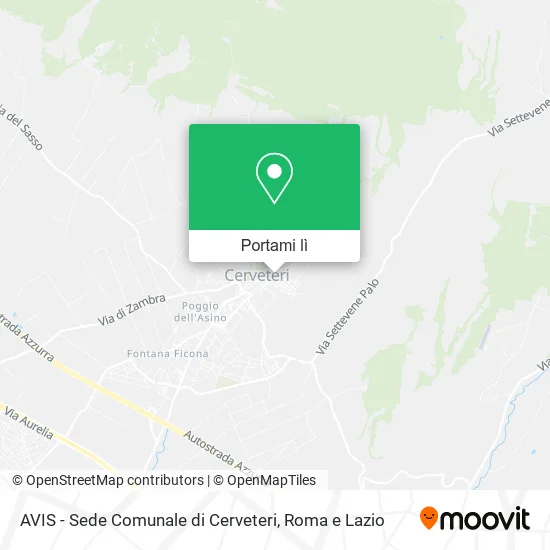 Mappa AVIS - Sede Comunale di Cerveteri