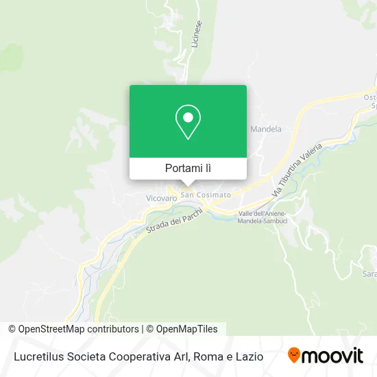 Mappa Lucretilus Societa Cooperativa Arl